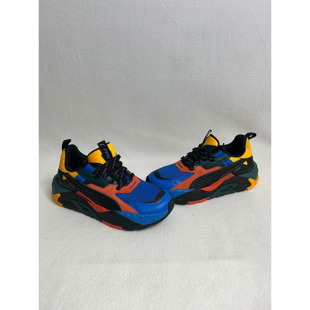 Retro Colorblock Puma RS-X Efekt Mens 7 Multi-Color Blue‎ Orange Chunky Sneakers